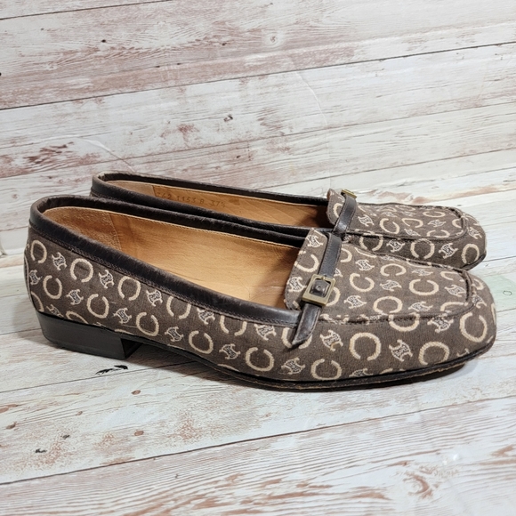 Celine Shoes - Celine Vintage monogram buckle loafers